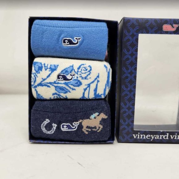 New men's Vineyard Vines x Kentucky Derby Run for the Roses 3 pack trouser socks - Picture 6 of 6